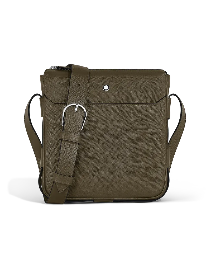 Montblanc Vertikale Messenger Bag aus hochwertigem Leder - Khaki - Leder - MB221562 Khaki
