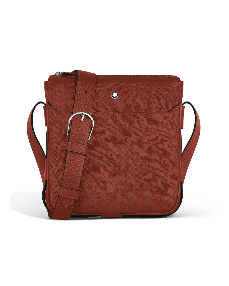 Montblanc Vertikale Messenger Bag aus Sartorial Leder - Red Oak - Leder - MB222935 - Messenger Bags Red