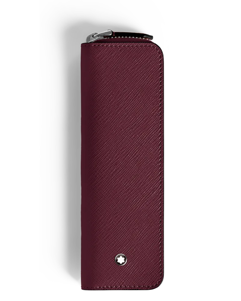 Montblanc Etui für 1 Schreibgerät mit Reißverschluss aus Sartorial Leder - Cassis - Leder - MB199382 - Schreibgeräteetuis Cassis