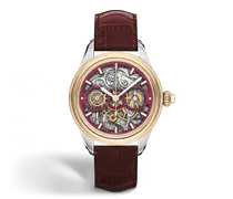Minerva The Unveiled Secret Limited Edition - 58 Exemplare - Weinfarben - Rotgold - Stahl - MB136354 - Uhr