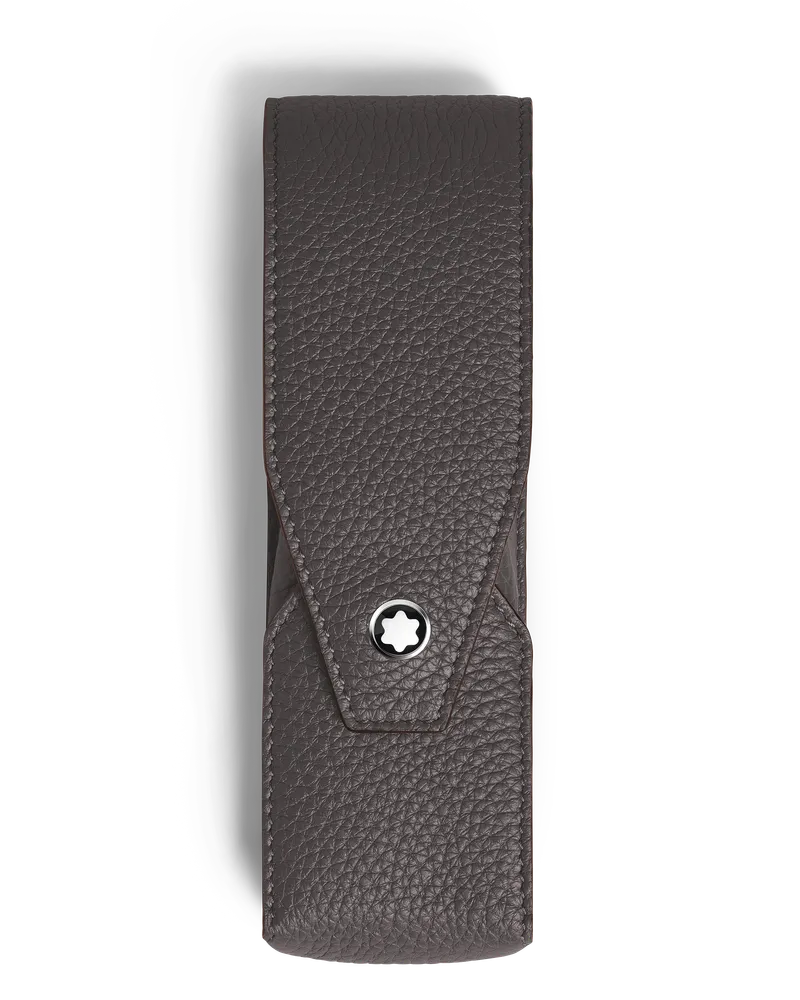 Montblanc Etui Montblanc Envelope für 2 Schreibgerät - Forged Iron - Leder - MB223325 - Schreibgeräteetuis Forged