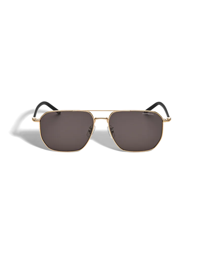 Montblanc Eckige Sonnenbrille mit goldfarbener Metallfassung - Gold - Metall - MB134414 - Sonnenbrillen Gold