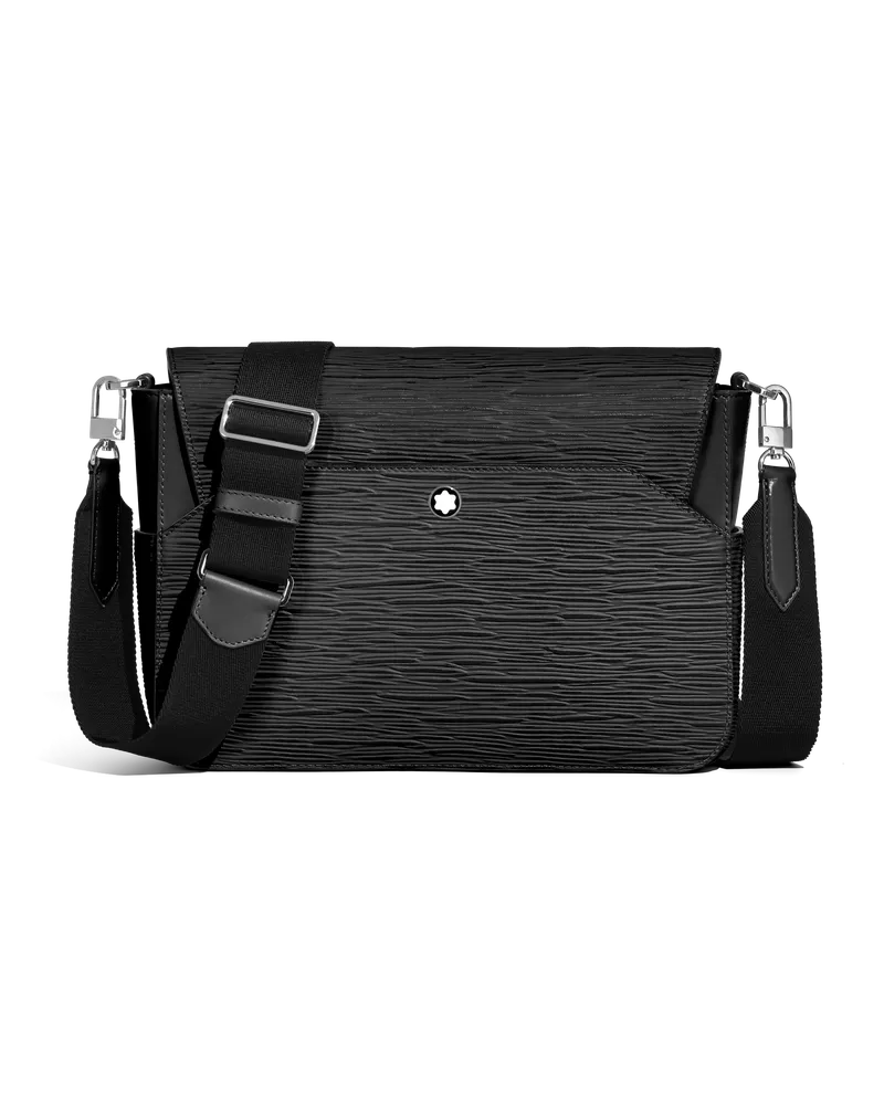 Montblanc 4810 Messenger Bag - Rauchiges Blau - Leder - MB199331 - Messenger Bags Rauchiges
