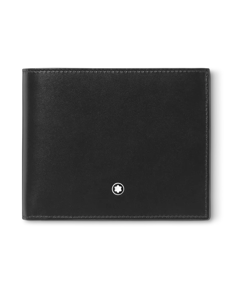 Montblanc Meisterstück Brieftasche 10 cc mit Münzfach - Schwarz - Leder - MB198315 - Münzbörsen Schwarz