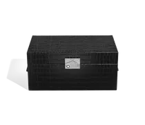 Sammler-Box für Uhren aus Leder mit Krokoprägung - Schwarz - Papier - MB135998 - Sammlerboxen