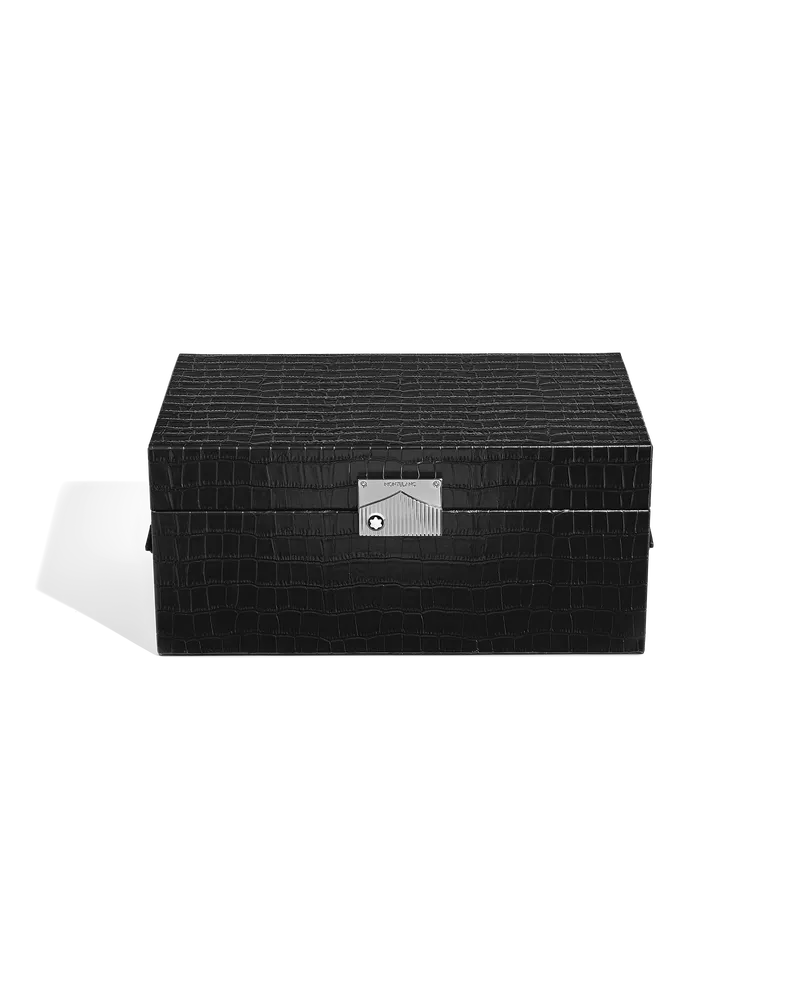 Montblanc Sammler-Box für Uhren aus Leder mit Krokoprägung - Schwarz - Papier - MB135998 - Sammlerboxen Schwarz