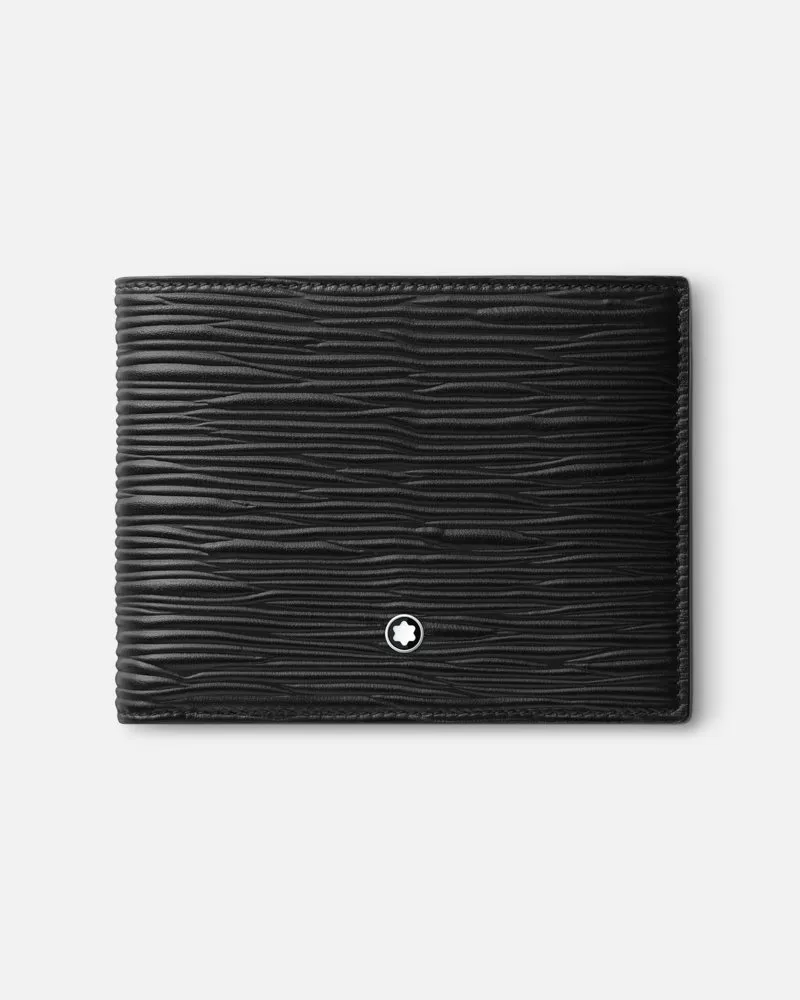 Montblanc 4810 Brieftasche 6 Cc Mit 2 Sichtfächern - Kreditkartenetuis - Schwarz Schwarz