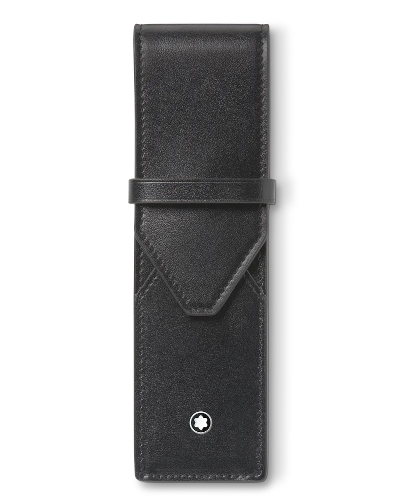Montblanc Meisterstück Etui für 2 Schreibgeräte - Schwarz - Leder - MB198354 - Schreibgeräteetuis Schwarz