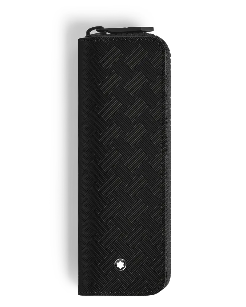 Montblanc Etui für 1 Schreibgerät mit Reißverschluss - Schwarz - Leder - MB220251 - Schreibgeräteetuis Schwarz