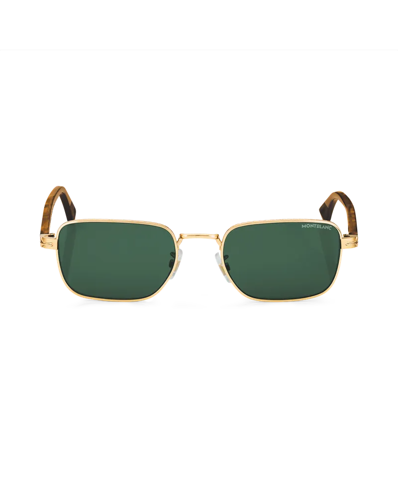 Montblanc Rechteckige Sonnenbrille mit goldfarbener Metallfassung - Gold - Metall - MB133462 - Sonnenbrillen Gold