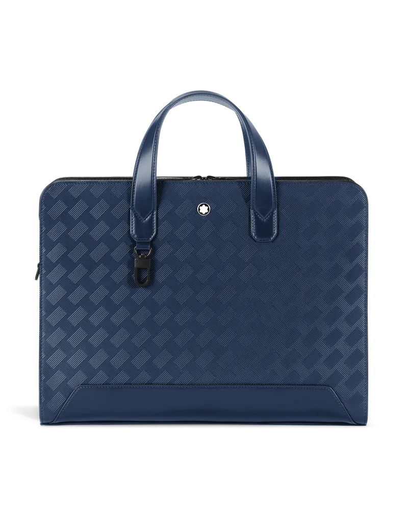 Montblanc Flache Schreibmappe aus Extreme Leder - Tintenblau - Leder - MB198043 - Dokumententaschen Tintenblau