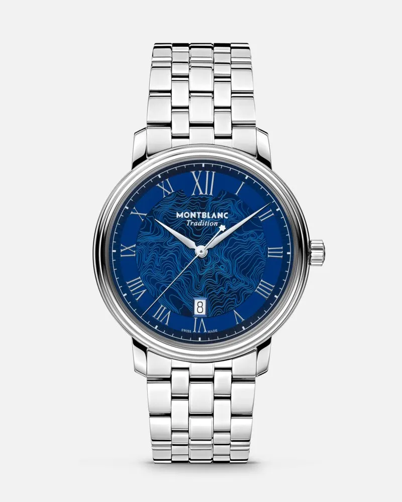 Montblanc Montblanc Tradition Automatic Date 40 Mm - Armbanduhren - Blau Blau