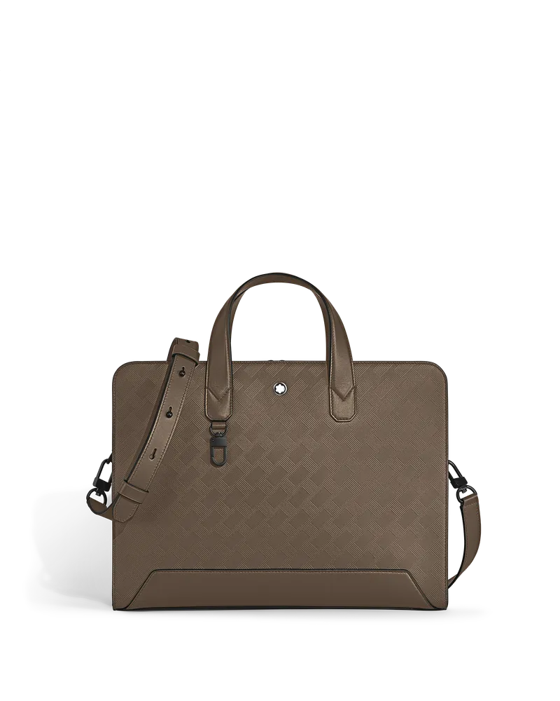 Montblanc Schmale Dokumententasche - Haselnussbraun - Leder - MB220240 - Dokumententaschen Haselnussbraun