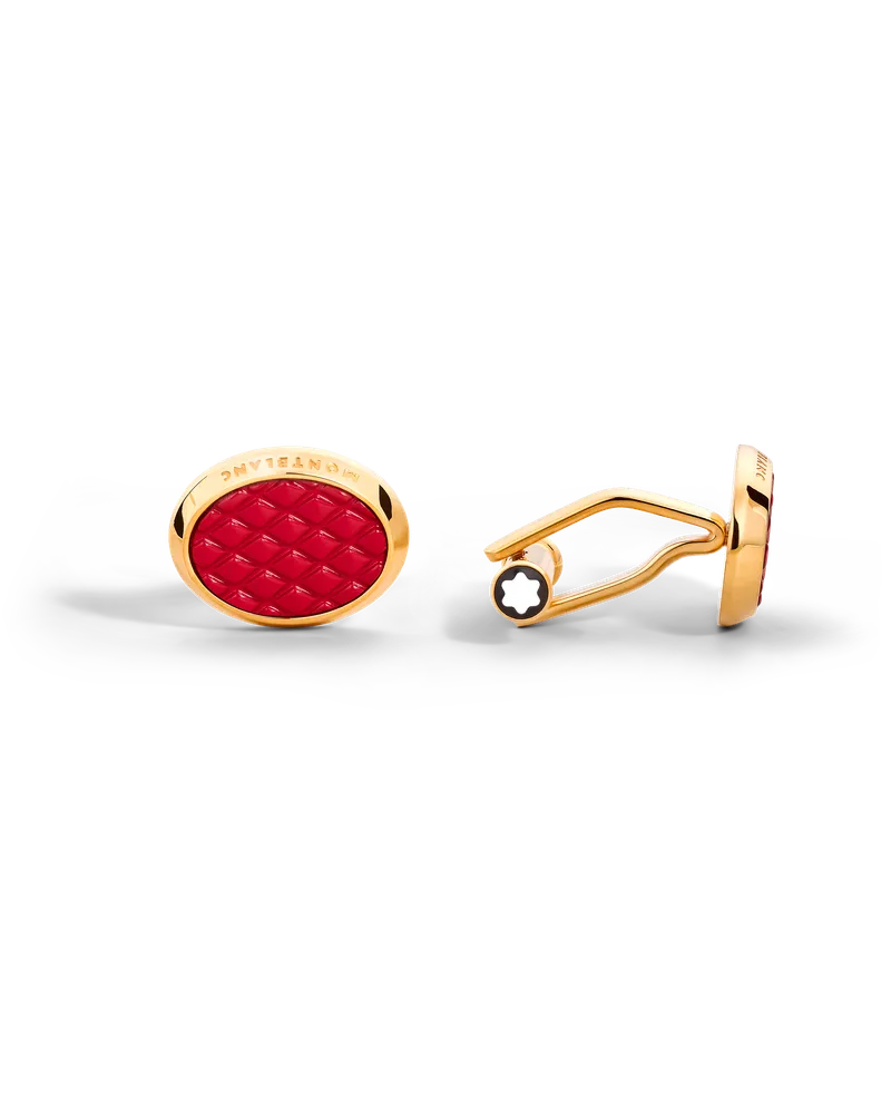 Montblanc Meisterstück Manschettenknöpfe, roter Lack - Red - Edelstahl - MB134469 - Cufflinks Red