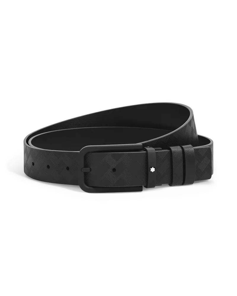 Montblanc 35-mm-Wendegürtel aus Extreme Leder mit rechteckiger Schließe - Schwarz - Leder - MB223425 - Gürtel Schwarz