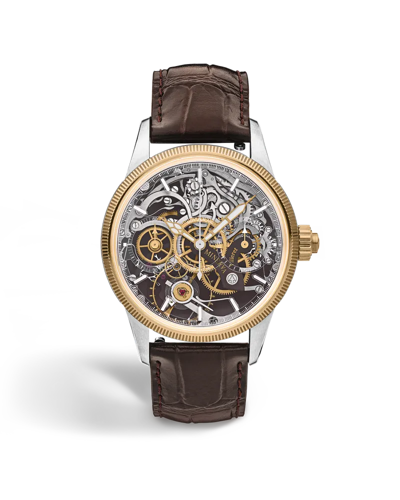 Montblanc Montblanc 1858 The Unveiled Minerva Chronograph Limited Edition - 100 Exemplare - Braun - MB134281 - Uhr Braun