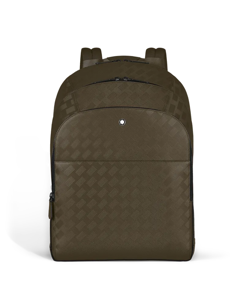 Montblanc Rucksack Groß mit 3 Fächern aus Extreme Leder - Khaki - Leder - MB221592 - Rucksäcke Khaki