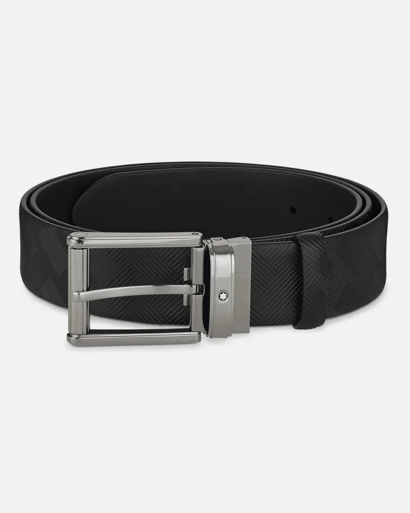 Montblanc Gürtel Aus Leder In Schwarz, 35 Mm - Gürtel - Schwarz Schwarz