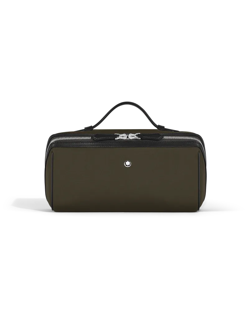 Montblanc Kosmetiktasche Montblanc Panorama - Khaki - Stoff und Leder - MB222297 - Kulturtaschen Khaki