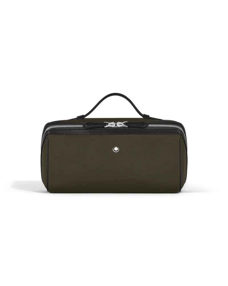 Montblanc Kosmetiktasche Montblanc Panorama - Khaki - Stoff und Leder - MB222297 - Kulturtaschen Khaki