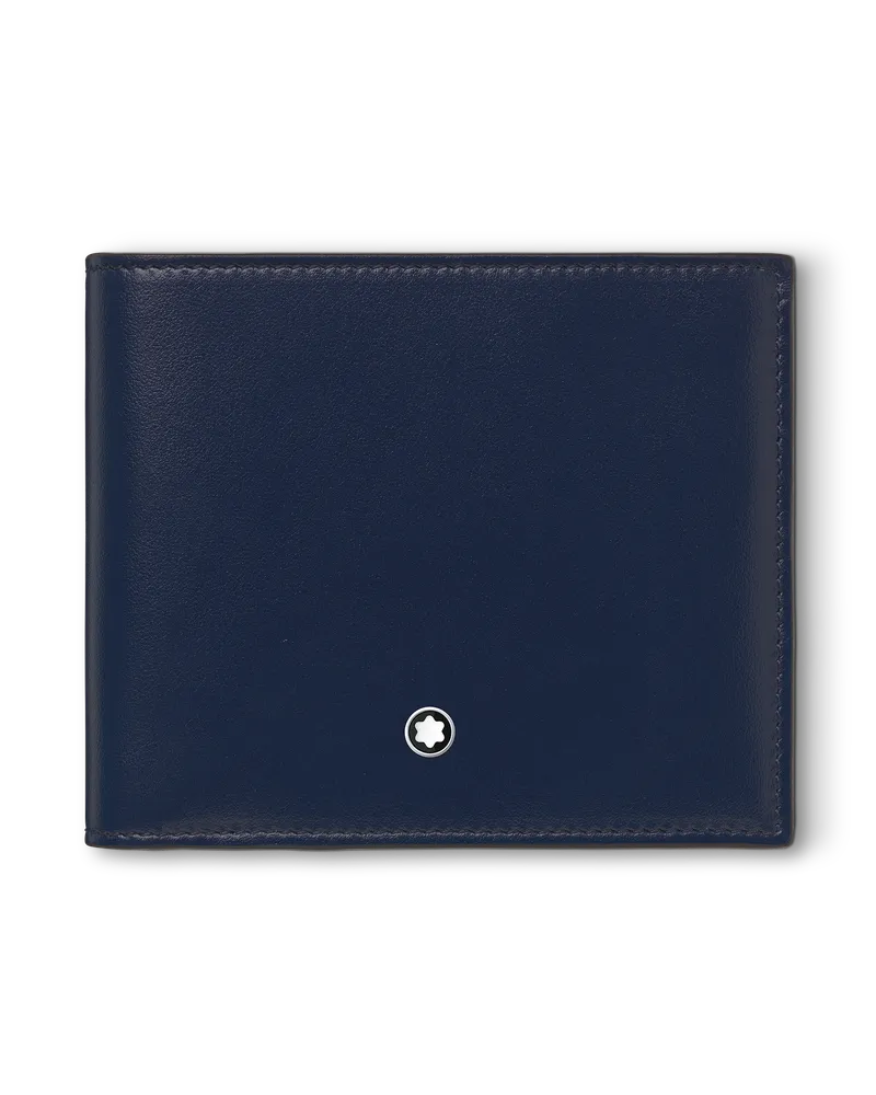 Montblanc Meisterstück Brieftasche 4 cc mit Münzfach - Tintenblau - MB131934 - Münzbörsen Tintenblau