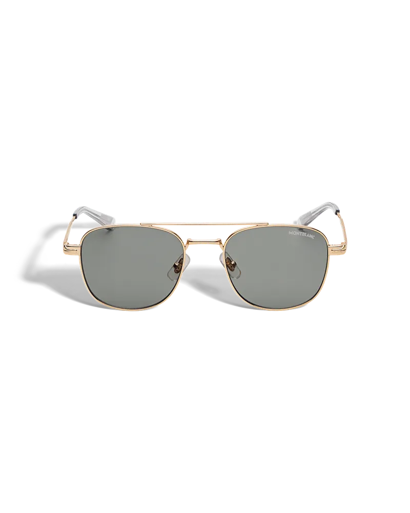 Montblanc Eckige Sonnenbrille mit goldfarbener Metallfassung - Gold - Metall - MB134464 - Sonnenbrillen Gold