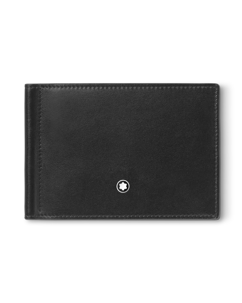 Montblanc Meisterstück Brieftasche 6 cc mit Geldclip - Schwarz - Leder - MB198313 - Brieftaschen Schwarz