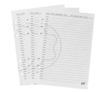 Große Blätter für Organizer, Tagesplanerseiten - MB3030 - Kalender