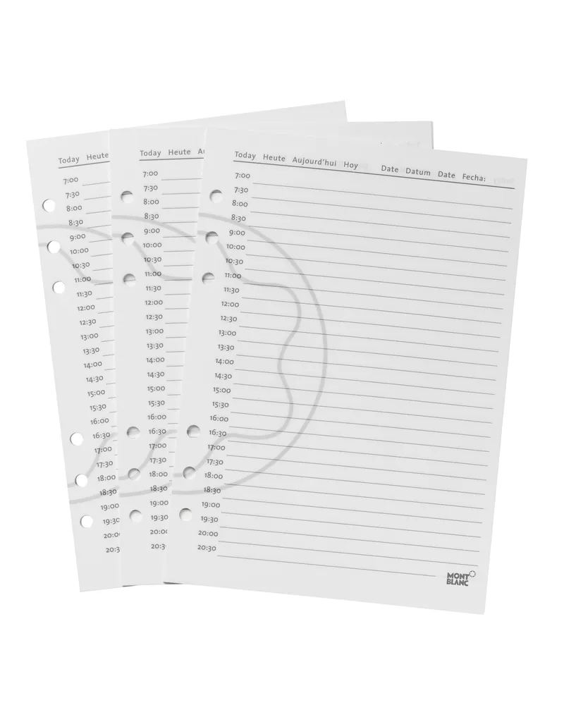 Montblanc Große Blätter für Organizer, Tagesplanerseiten - MB3030 - Kalender 