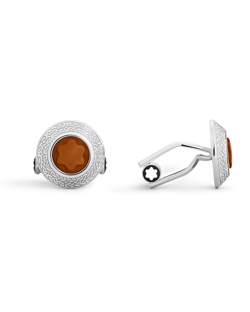 Montblanc Writers Edition Homage to Bram Stoker Manschettenknöpfe - Silberfarben - Edelstahl - MB135974 - Cufflinks Silberfarben