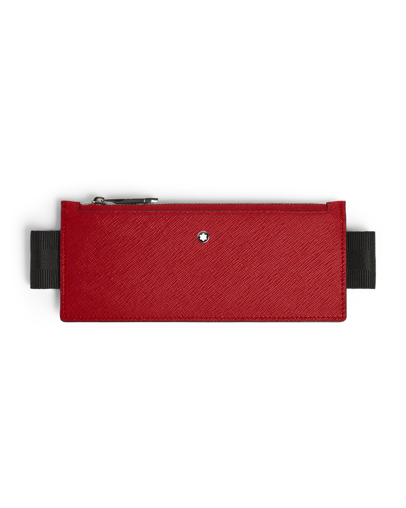 Montblanc Sartorial Etui für 2 Schreibgeräte mit Reißverschluss und Elastikband - Red - Leder - MB220376 - Schreibgeräteetuis Red