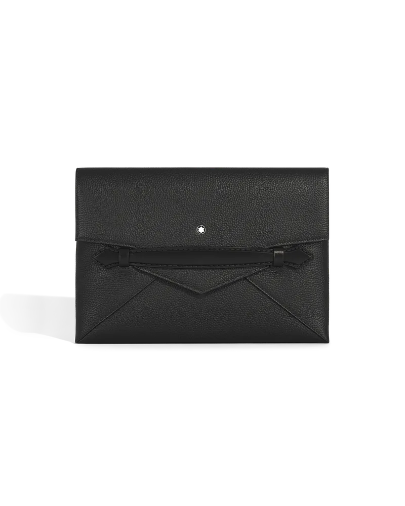 Montblanc Clutch-Dokumentenmappe Montblanc Envelope - Schwarz - Leder - MB220215 - Dokumententaschen Schwarz