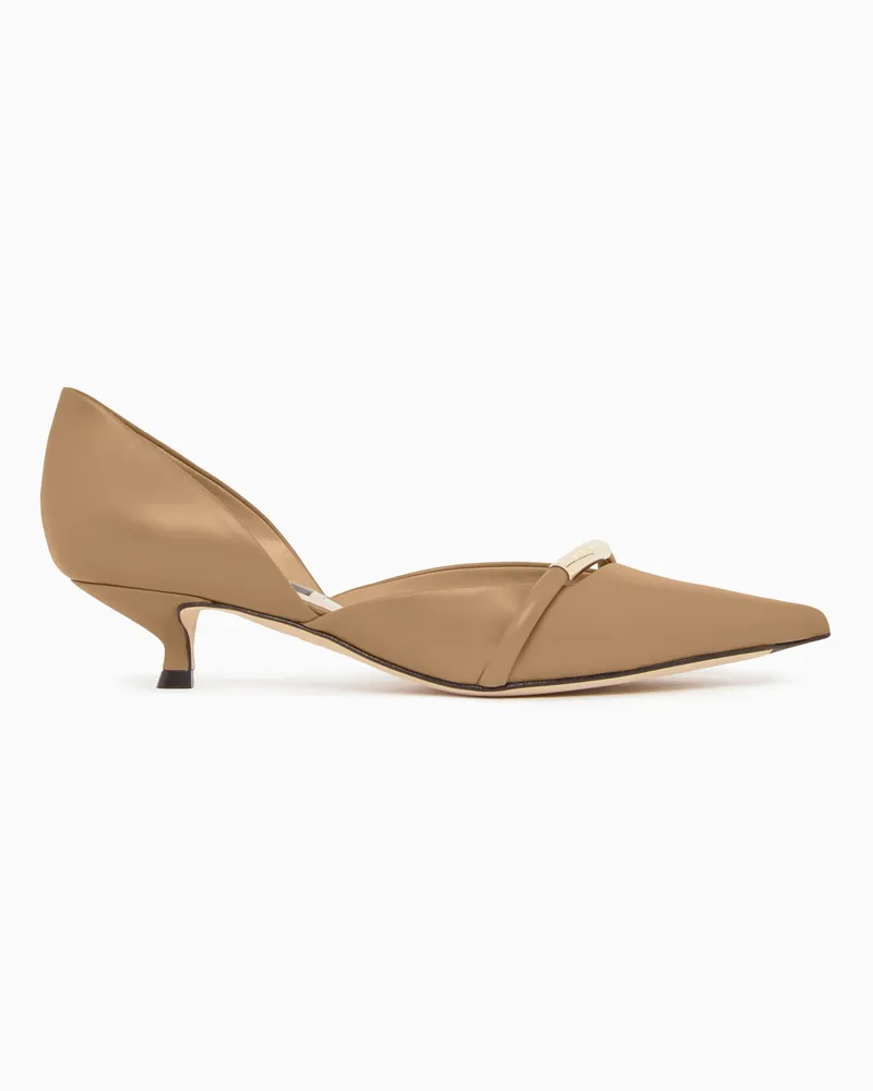 Giorgio Armani Pumps aus Leder Beige