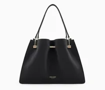 Shopper aus genarbtem Leder mit Doppelhenkel New Normal