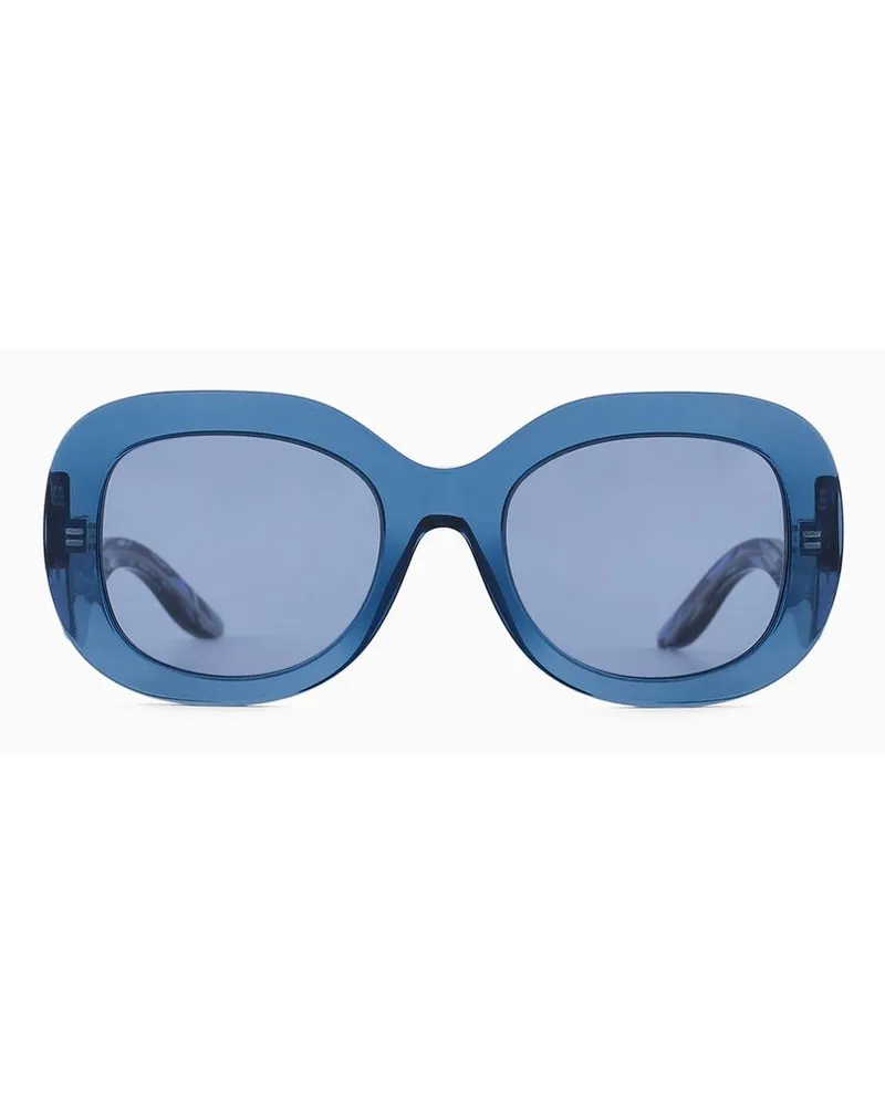 Giorgio Armani Ovale Sonnenbrille Für Damen Blau