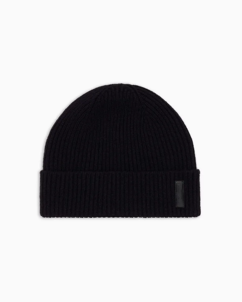Giorgio Armani Beanie aus Kaschmir Blau