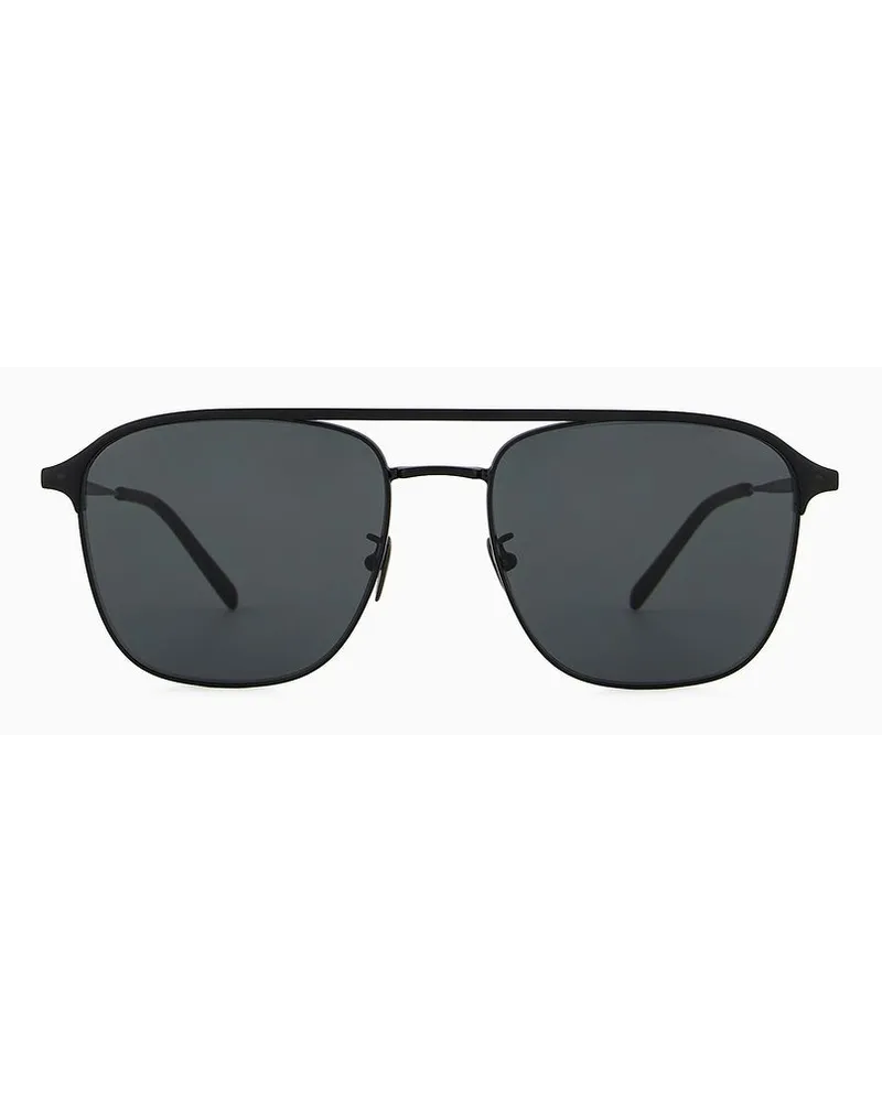 Giorgio Armani Eckige Sonnenbrille Für Herren Schwarz