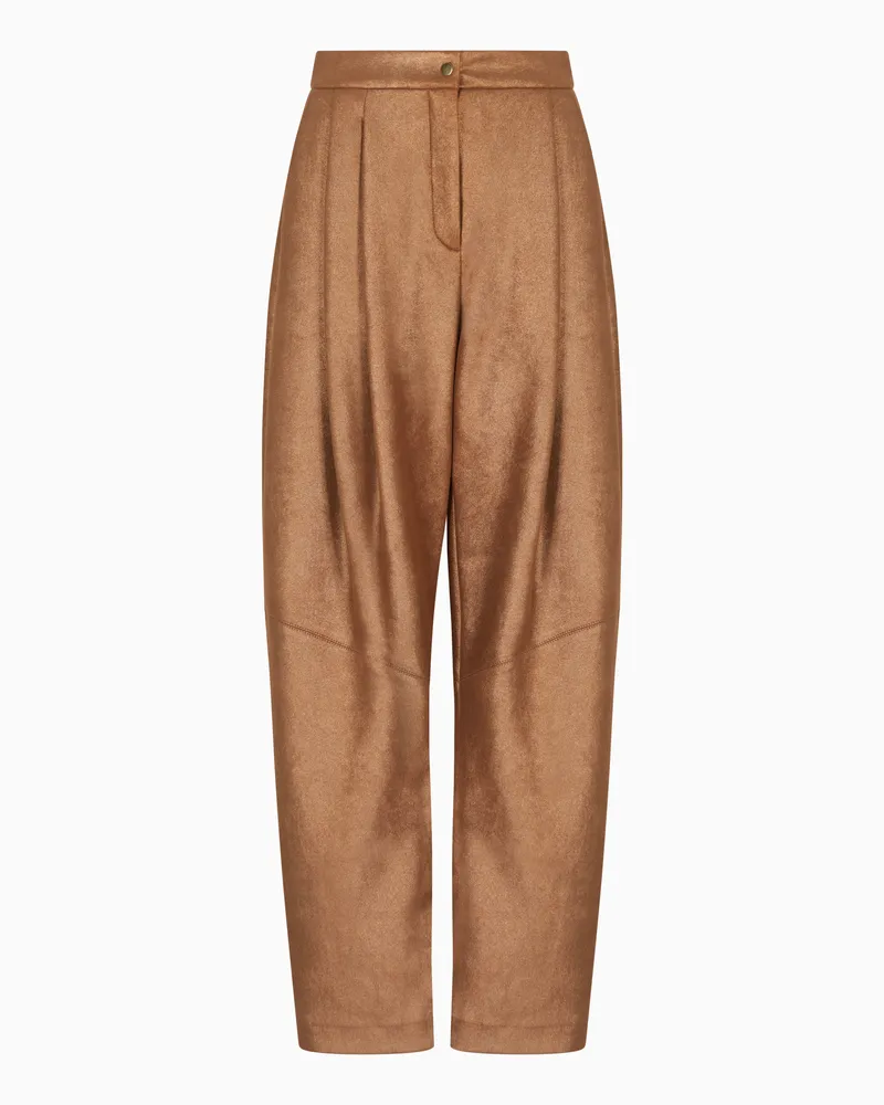 Giorgio Armani Double-Jersey-Hose mit einfachen Abnähern Braun