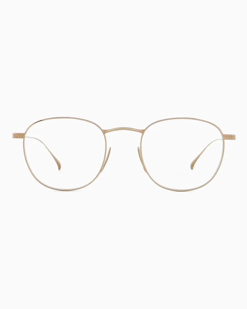 Giorgio Armani Brille in Phantos-Form Goldfarben