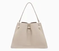 Shopper aus genarbtem Leder mit Doppelhenkel New Normal