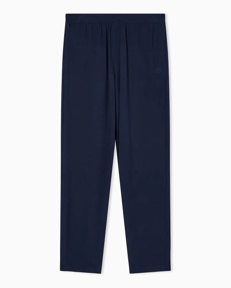 Giorgio Armani Loungewear-Hose aus Stretch-Modal Blau