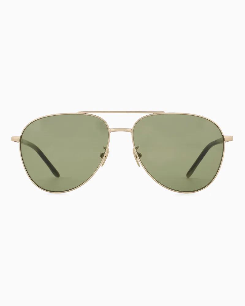Giorgio Armani Sonnenbrille für Herren mit Pilotenfassung Goldfarben