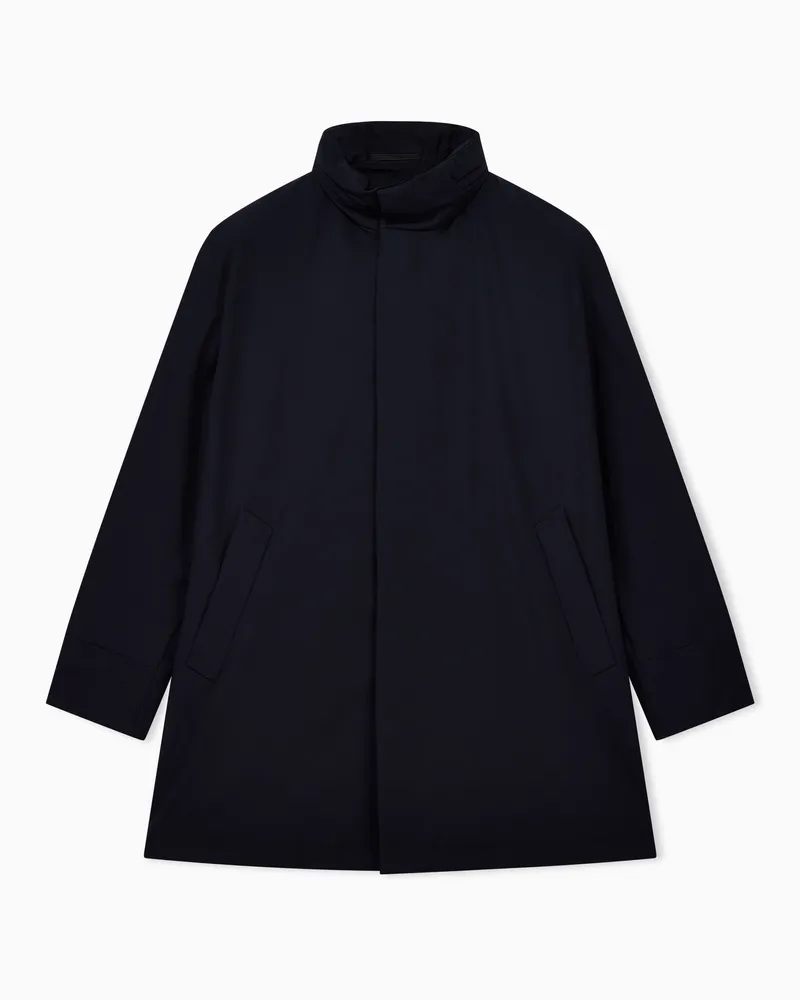 Giorgio Armani Caban aus Nylonstretch Marineblau