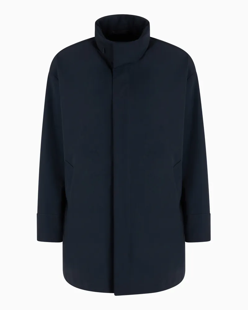 Giorgio Armani Caban aus Nylonstretch Marineblau