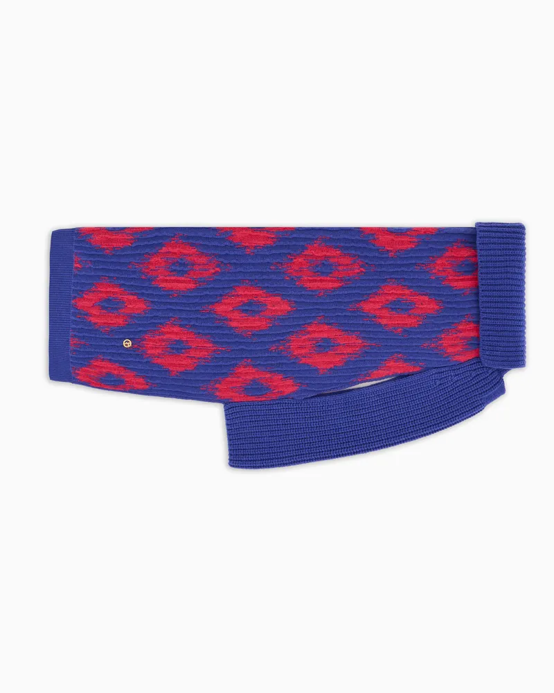 Giorgio Armani Haustier-accessoires Kollektion Pullover mit Jacquard Poldo Gemustert