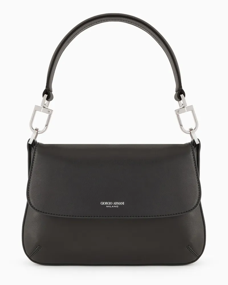 Giorgio Armani Kleine Handtasche la Prima Soft aus Nappaleder Schwarz