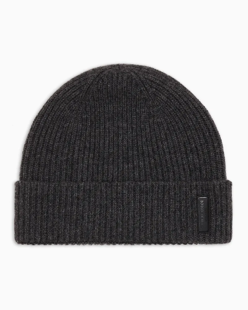Giorgio Armani Beanie aus Kaschmir Grau