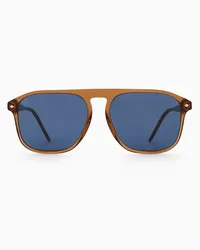 Giorgio Armani Eckige Sonnenbrille Für Herren Braun