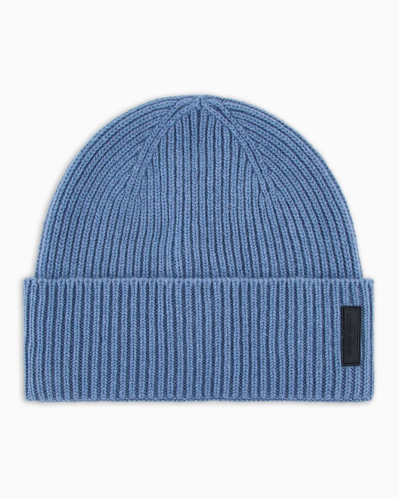 Giorgio Armani Beanie aus Kaschmir Hellblau