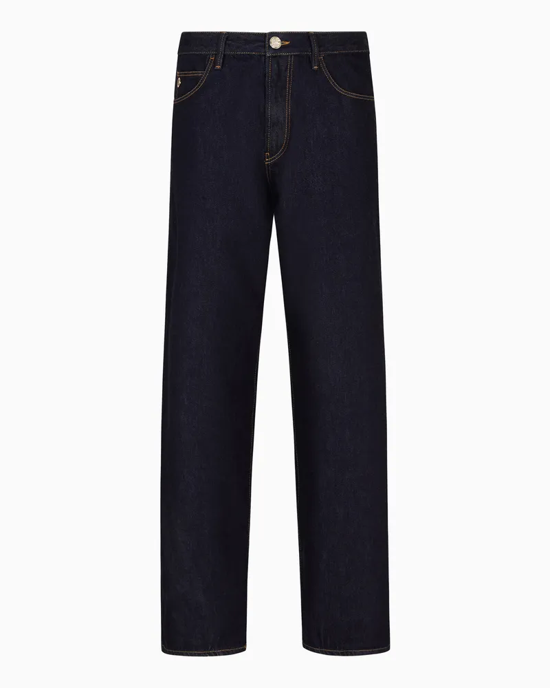 Giorgio Armani 5-Pocket-Hose aus luxuriösem Baumwolldenim Blau